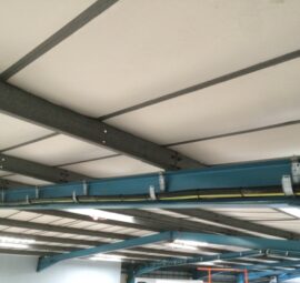 Picture of wiring running through the ceiling