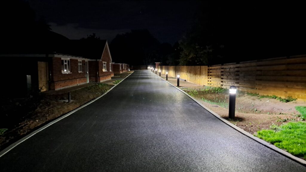 Picture showing lighting at night time