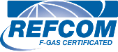 REFCOM F-GAS CERTIFICATED logo.